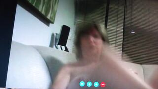 Granny masturbating on web camera