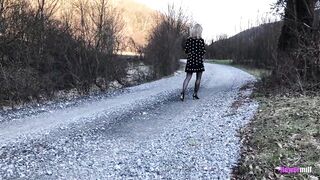 Outside Flash & Pee in Nylons