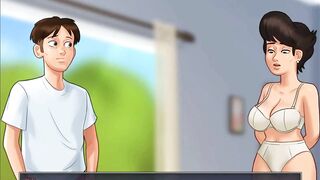 SummerTimeSaga-Aged Brunette Hair in Underware Snatch Ejaculation.