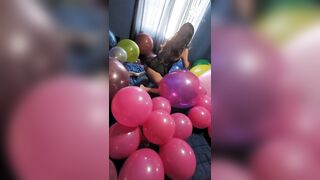 Balloons and panty sex-toy