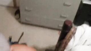 Hawt shaved cutie spunk fountain on head