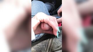 Work wench jerks my knob In her car on lunch