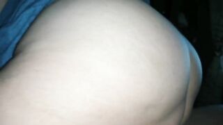 Slutty overweight mamma with large natural boobs and overweight booty blows, sucks