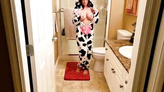 Cow Pyjamas Bushy Twat Peeing