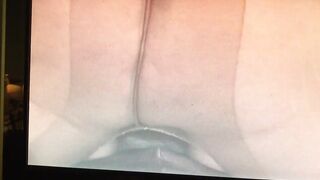 Hose Wife Rides Bbc Vibrator on Coffee Table Pt two