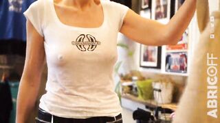 Lexoweb in juicy t shirt Braless and pantyless