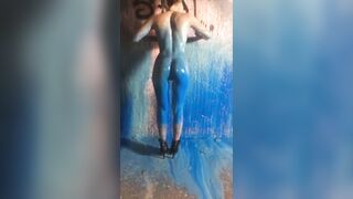 Body Art Paint Work on Cute Beauty with a Rocking Body!