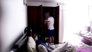 Large breasted maid gets PANTSING with a butt lick