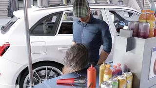 Cuckold Pair:Public Risky Oral in Front her Cuckold Spouse-S4E14