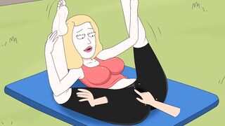 Rick and Morty - a way back Home - Sex Scene solely - Part 37 Beth Yoga Masturbation by LoveSkySanX