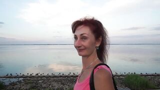 Walking by embankment of Khvalynsk town