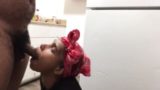 Cum discharged to the face