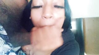 Sucking Stepson Large Wang for a Large Cum Load