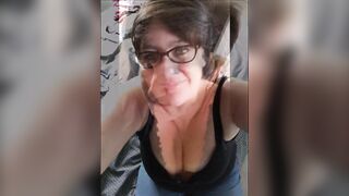 Slip Show of Older British Cleavage