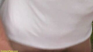 76 years old grandma public banged by her youthful toyboy