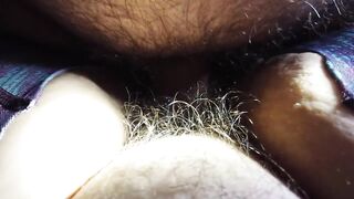 THIS BABE DOESN'T EVEN HAVE TIME TO TAKE HER PANTIES OFF. GIANT CUM LOAD INSIDE HER CONSTRICTED PUFFY UNSHAVED VAGINA.