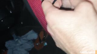 Ameia masturbates in a parking lot then comes a voyeur