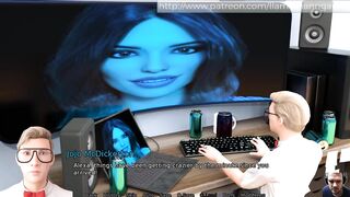 Sexbot - riding a biggest vibrator