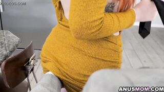 Feisty large booty mommy Lauren Phillips makes an unrefuseable suggest to her daughter's professor, Brock Cooper - to bang her in the butt.