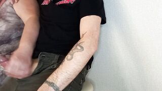 a woman saw my jock and jerks it off