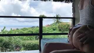 honeymoon wife is bouncing her jock at a public balcony paradise swaeting