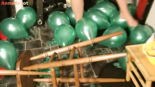 Annadevot - Brown nylons and green balloons