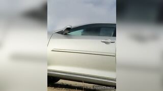 My unshaved aged granny snatch got soaked from pissing peeing by the side of road