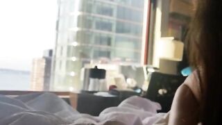 POV Banging in Front of a Window in Recent York Town so the Entire Town Can Watch