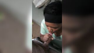 Sucking dad's cum right out of him (apologies for the quality)