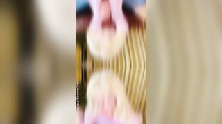 Front Facing Thighjob in Opaque Nylon Bodystocking Makes Him Cum!