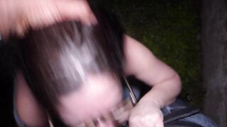 Nerdy White Doxy Likes Sucking & Banging Large Ebony Dong BBC Outside Hotel