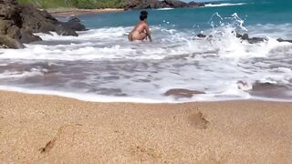 Large Ass Lalin Girl mother I'd like to fuck at a Naked Beach
