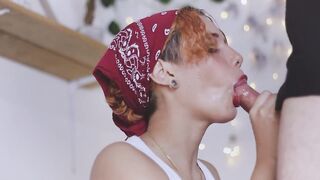 HARDCORE ORAL SEX - BIZARRE GAGGING, SLAPPING, CUM IN THROAT