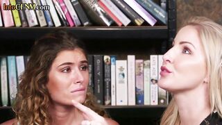 PURE CFNM HD - British cfnm hotties jerking and sucking jock in three-some