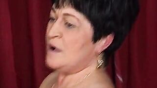 OMG! Breasty grandma screws in the house of prostitution