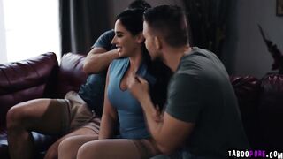 Youthful males tempted and convinced this sexy mother i'd like to fuck to play with 'em