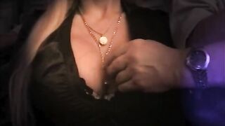 Sharon Pink lets strangers play below her boyfriend&rsquo;s eyes - Cuckold in Cinema