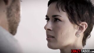 Sexy large booty housekeeper Olive Glass sucked bawdy boys hard shlong and rode it