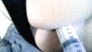 Enema with two syringes of boiling milk.