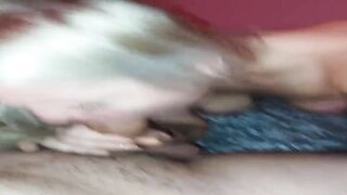 Saggy amateur whore wife Sara deepthroat fellatio