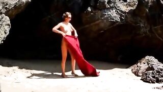 Mother I'd Like To Fuck sucks and exposes herself in the outdoors