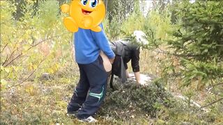 Business lady and hooligan