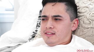 Stepmom masturbates during the time that a dude screws her teen stepdaughter