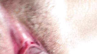 My Schlong was in Her Snatch when this babe began to throb with Climax. I Cum Inside. Giant creampie. Close-up.