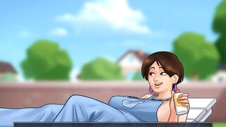 Summertime Saga: Cougar mother I'd like to fuck Seduces Younger Dude In Her Backyard-Ep108