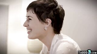 Large boobed mother I'd like to fuck home care professional Olive Glass banging her boss