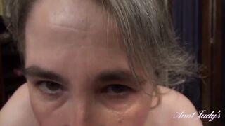 Aunt Judy's - 50yo Full-Bush Step-Aunt Grace JACKS U OFF & SUCKS YOUR SCHLONG Porn Movie Scenes - Tube8