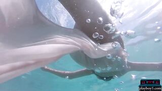 Russian mother I'd like to fuck cutie Katya Clover in a shoot with Playboy underwater