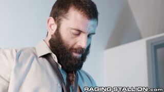 Biggest Body Builder Boss Settles Argument With Butt Pounding - RagingStallion