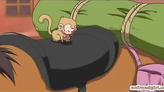 Breasty manga double penetration by tgirl manga monster